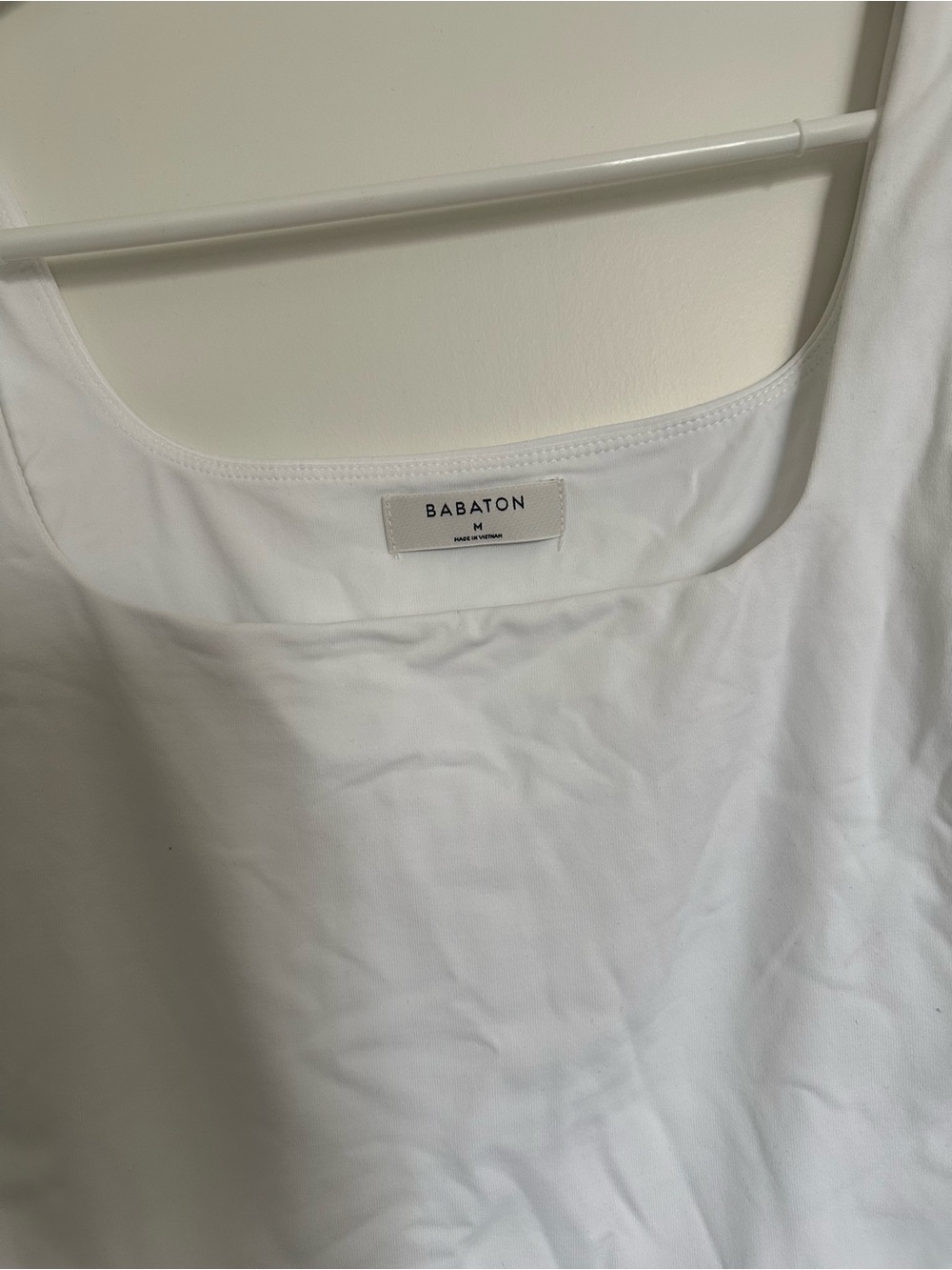 Babaton White Square Neck Bodysuit Tank - Picture 4 of 4